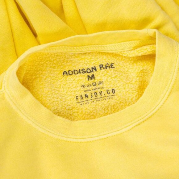 Addison Rae Pouty Face Pastel Yellow Crewneck - Picture 3 of 3